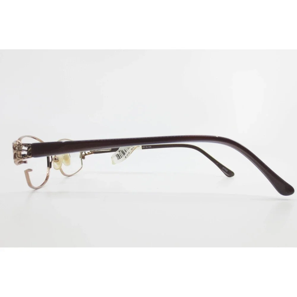 Legacy WM 5100 Eyeglasses Brown Gold Oval Frames 49-16-135 Filigree Temples